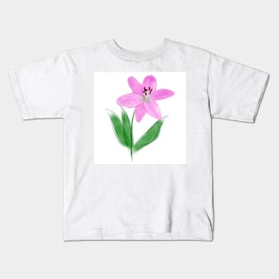 Digital Lily flower Kids T-Shirt